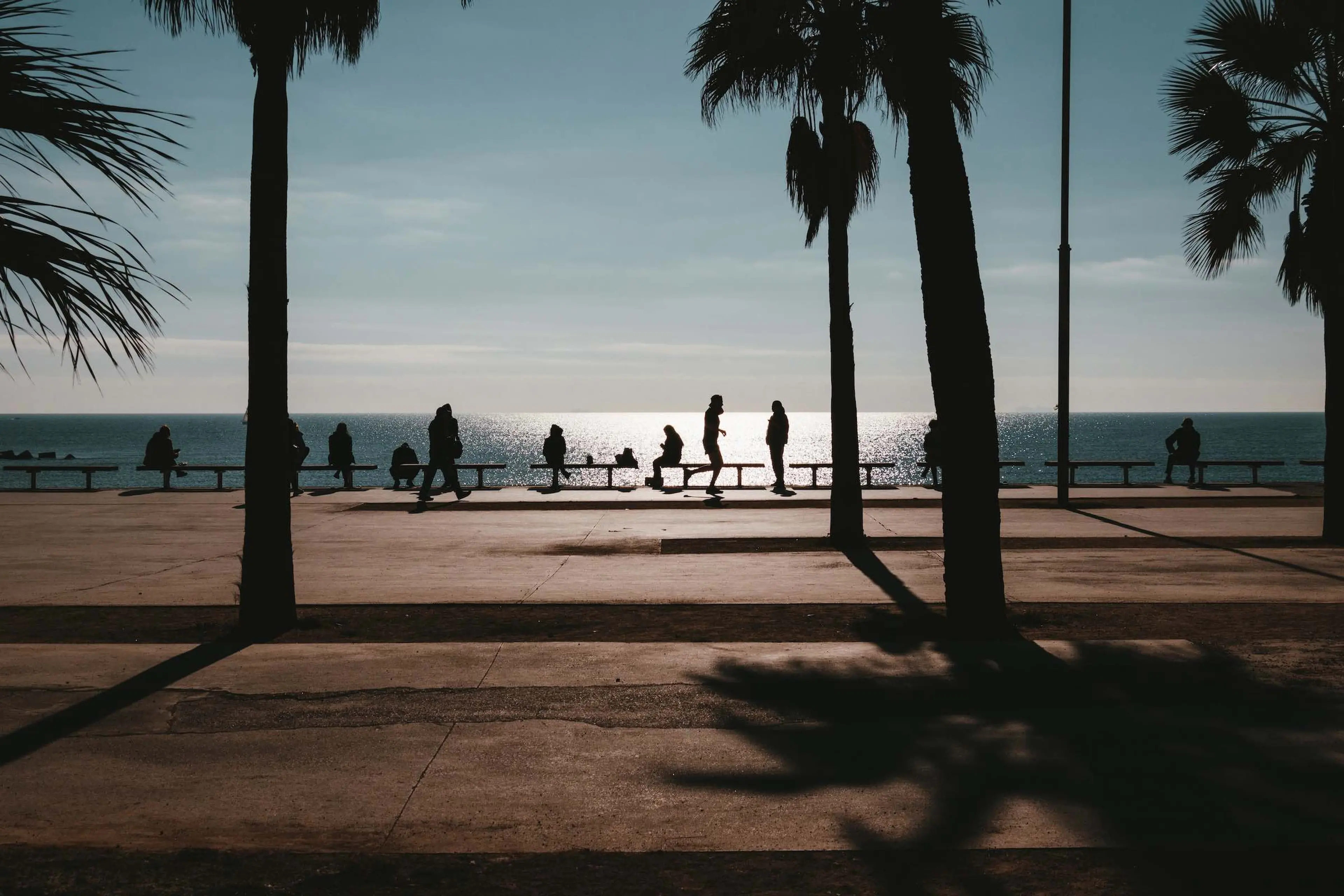 Barcelona Seaside Silhouettes