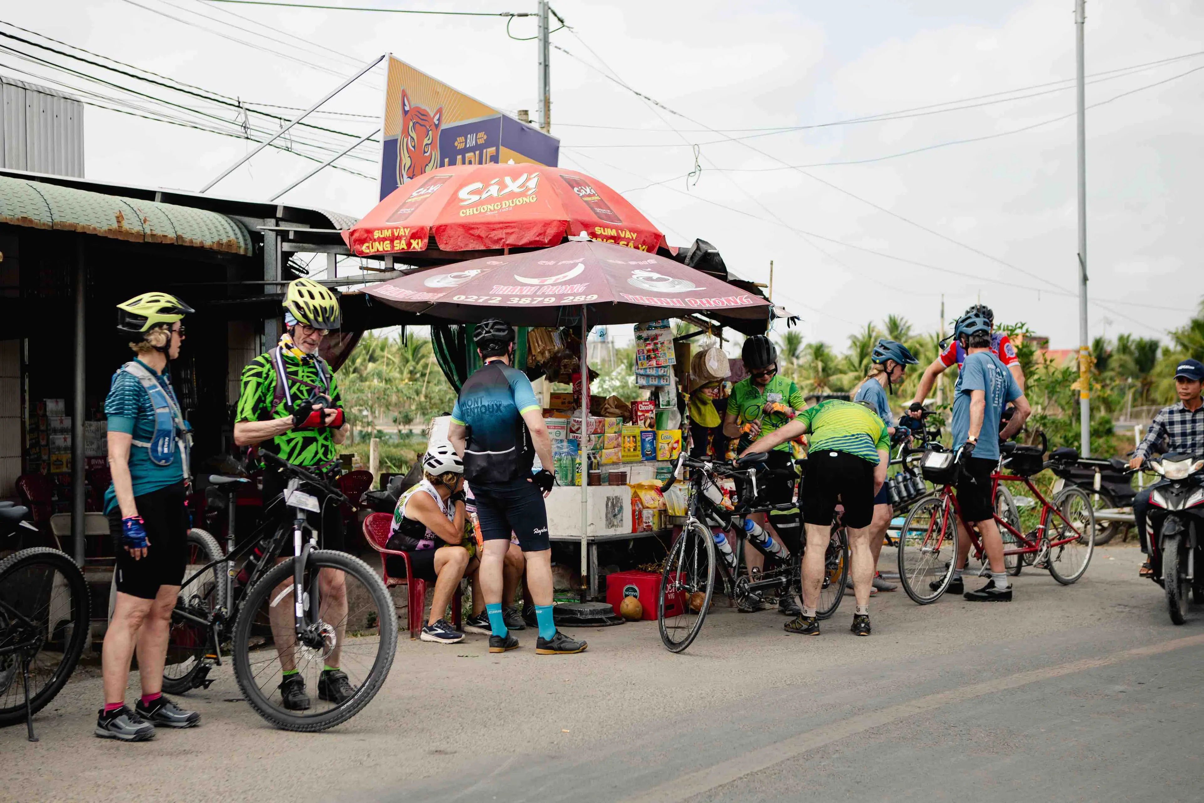 Mr Biker Saigon, Mekong Delta Cycling Trip With Santana Cruise, Water Stop