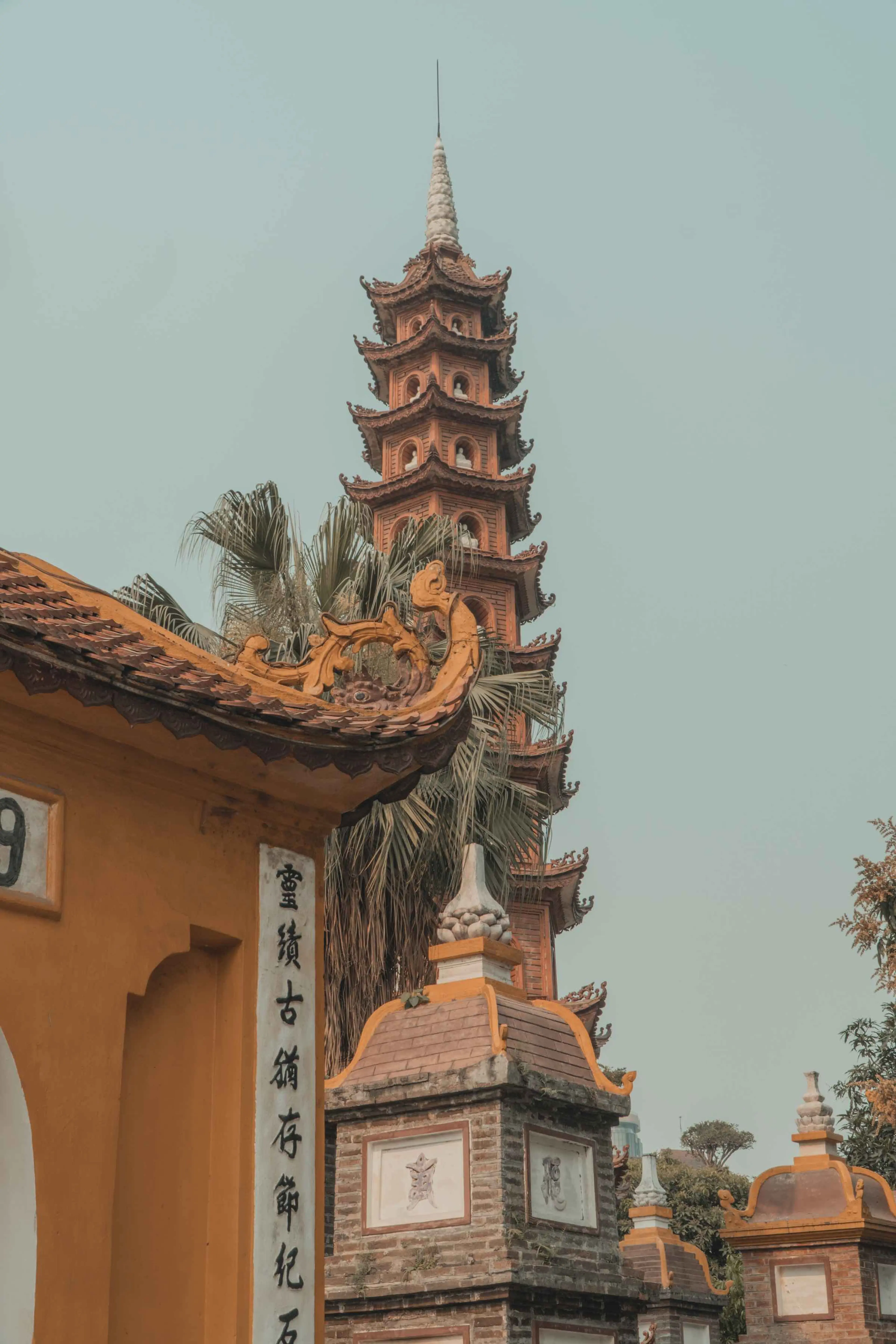 A side shot of Tran Quoc Pagoda - Hanoi