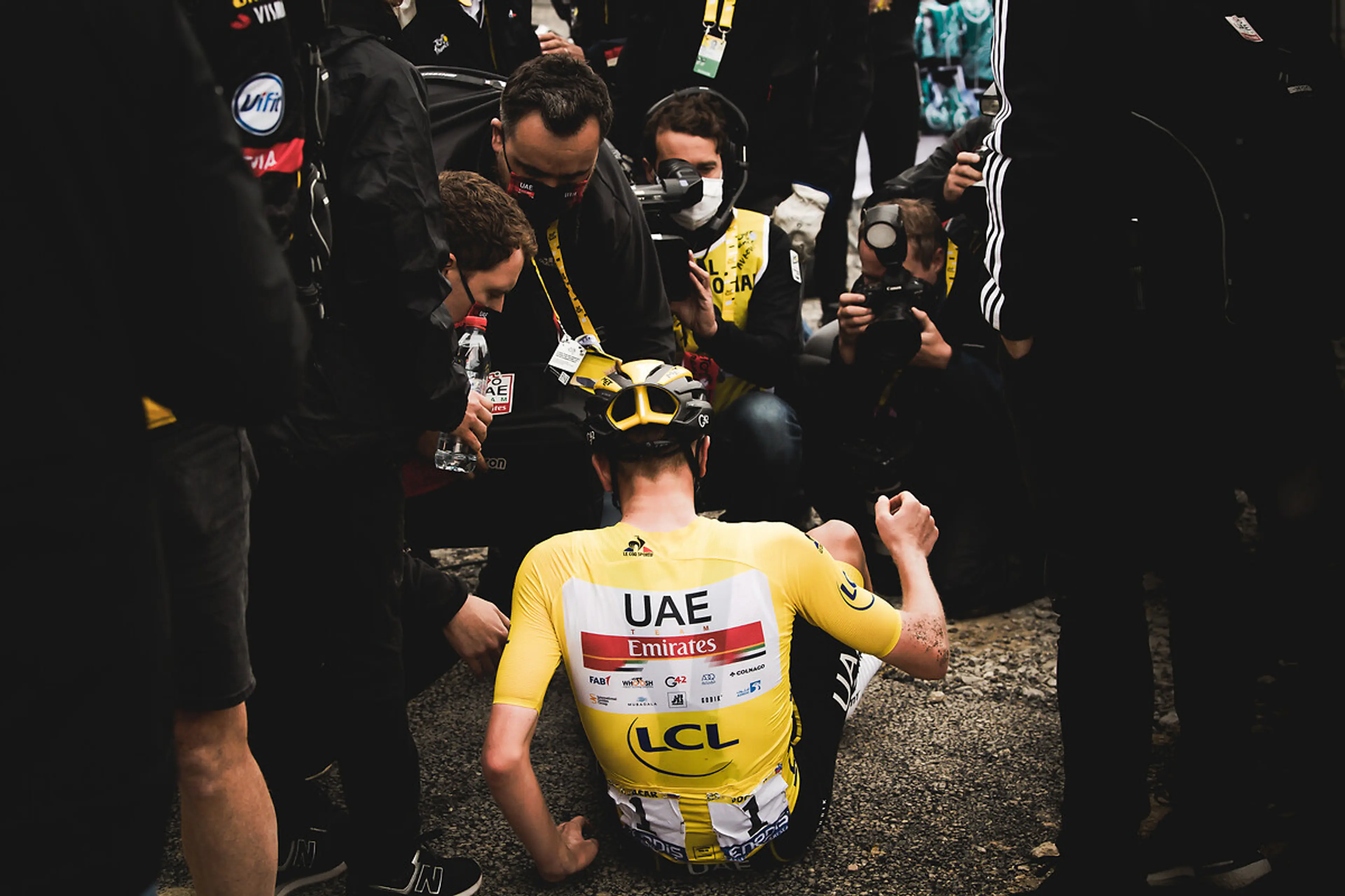 Tadej Pogacar (UAE TEAM EMIRATES) on the final day of Tour de France 2021